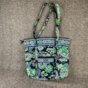 Vera Bradley Blue Rhapsody Tote Bag Retired Pattern Quilted Cotton Small Tote